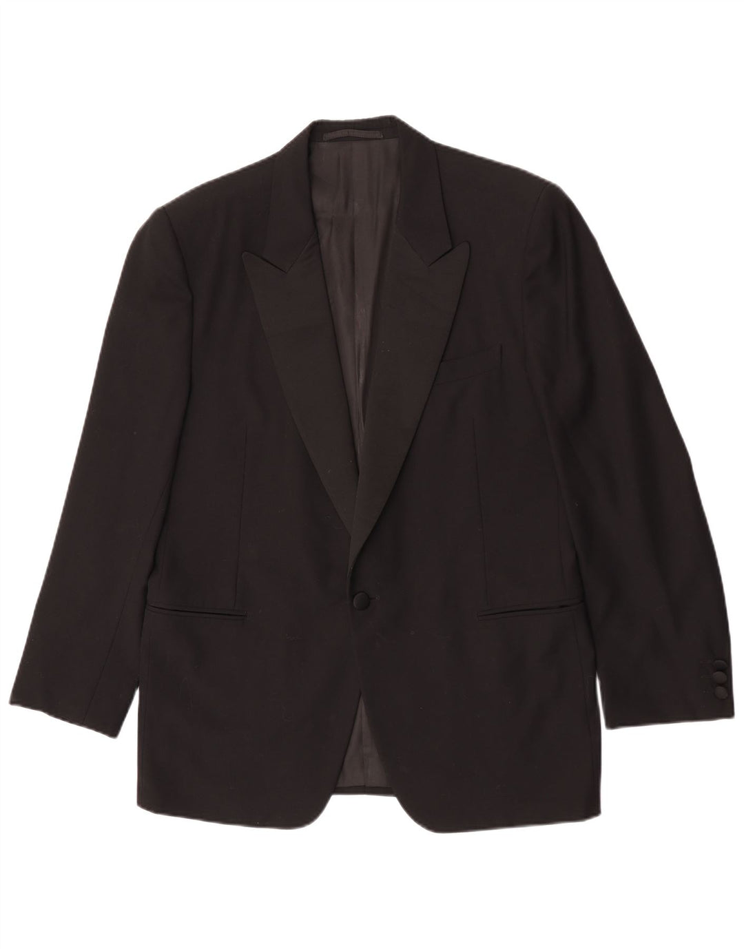 Vintage Ανδρικό Μπουφάν Blazer 1 Κουμπί IT 50 Μεγάλο Μαύρο Μάλλινο