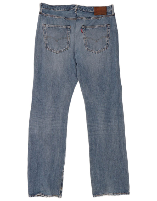 Levi's Mens 501 Straight Jeans W34 L32 Blue Cotton