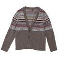 Γυναικείο πουλόβερ Benetton Cardigan UK 14 Medium Grey Fair Isle Wool