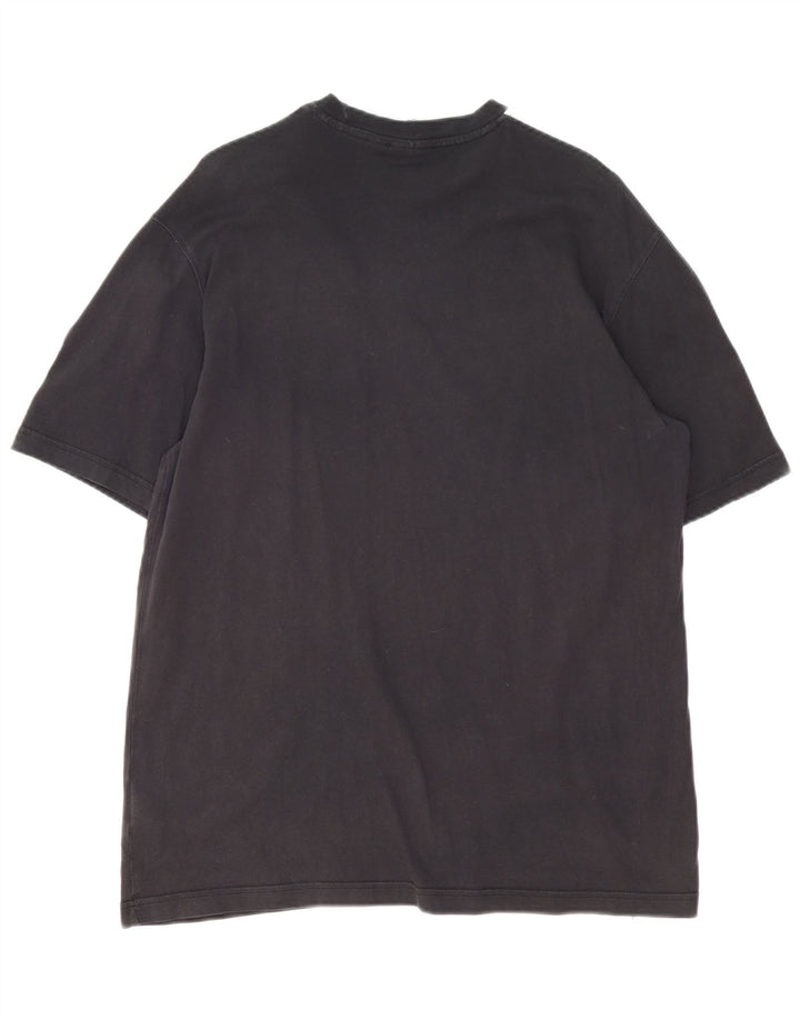 Ανδρικό γραφικό T-Shirt Adidas Top Μεσαίο μαύρο βαμβακερό