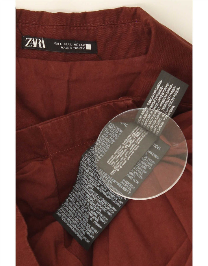 Zara Ανδρικό Bomber Jacket UK 40 μεγάλο βαμβακερό μπορντό