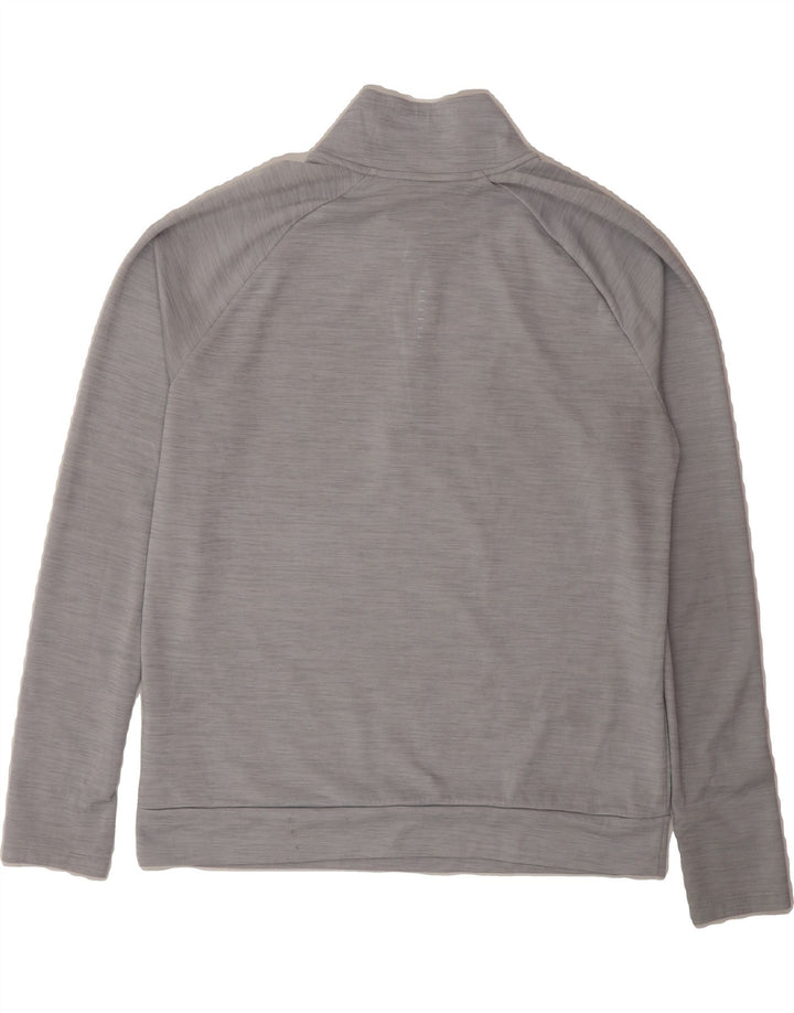 NIKE Womens Dri Fit Pullover Tracksuit Top UK 14 Medium Grey Flecked Vintage Nike and Second-Hand Nike from Messina Hembry 