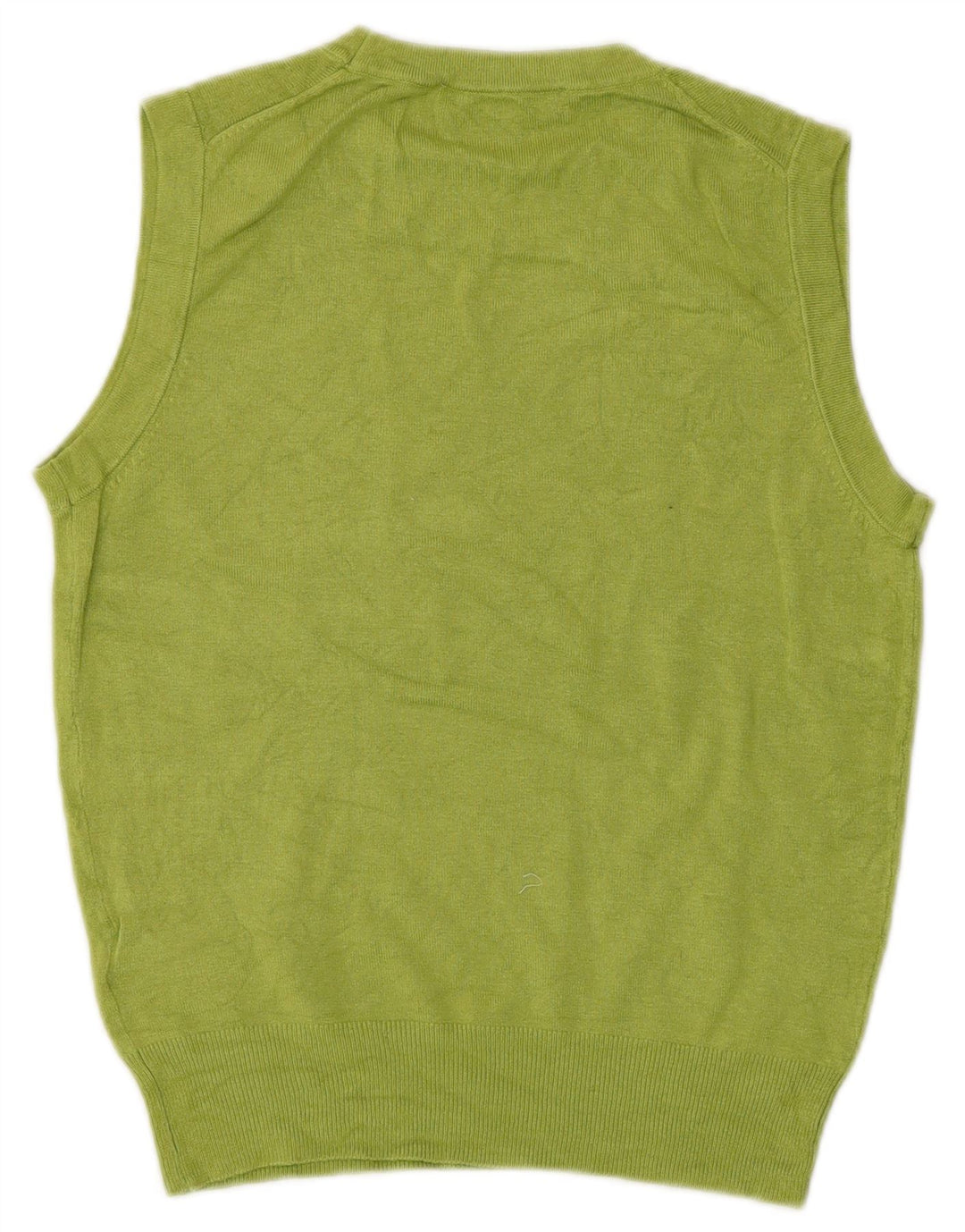 ZARA Γυναικείο Crop Vest Tank Top UK 10 Small Green Viscose