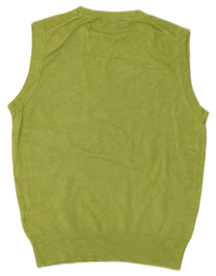 ZARA Γυναικείο Crop Vest Tank Top UK 10 Small Green Viscose