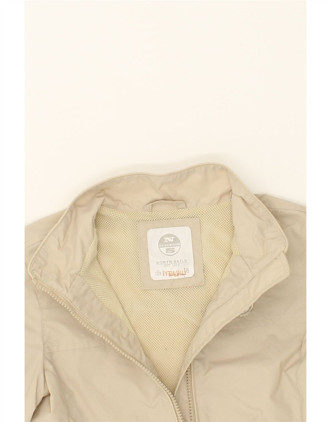 NORTH SAILS Girls Bomber Jacket 7-8 Years Beige Polyamide Vintage North Sails and Second-Hand North Sails from Messina Hembry 