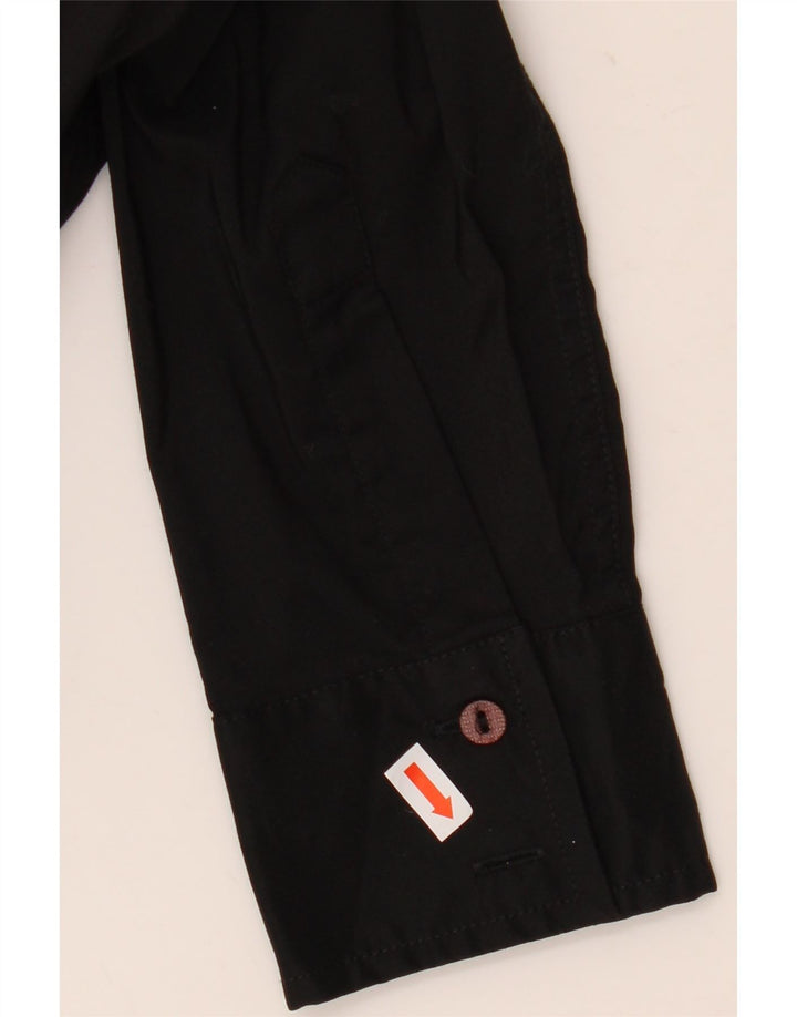 Γυναικείο μακρυμάνικο κορμάκι Trussardi UK 12 μεσαίο μαύρο βαμβακερό