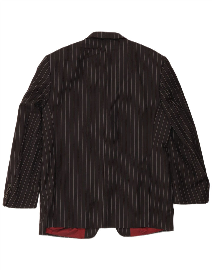 Marks & Spencer Ανδρικό μπλέιζερ με 3 κουμπιά μπουφάν UK 42 Large Black Pinstripe