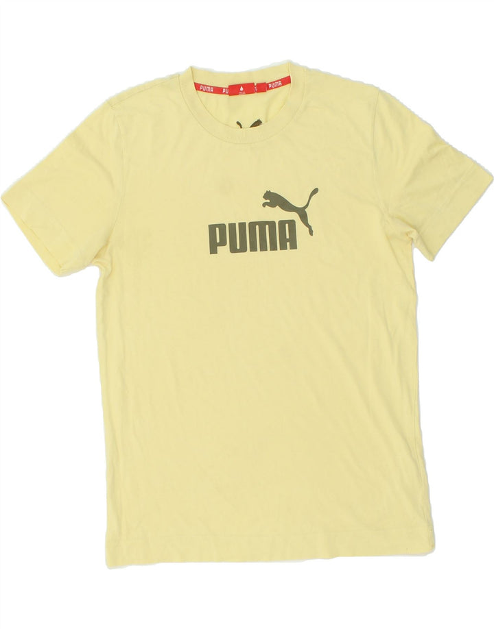 PUMA Mens Graphic T-Shirt Top Small Yellow Cotton Vintage Puma and Second-Hand Puma from Messina Hembry 