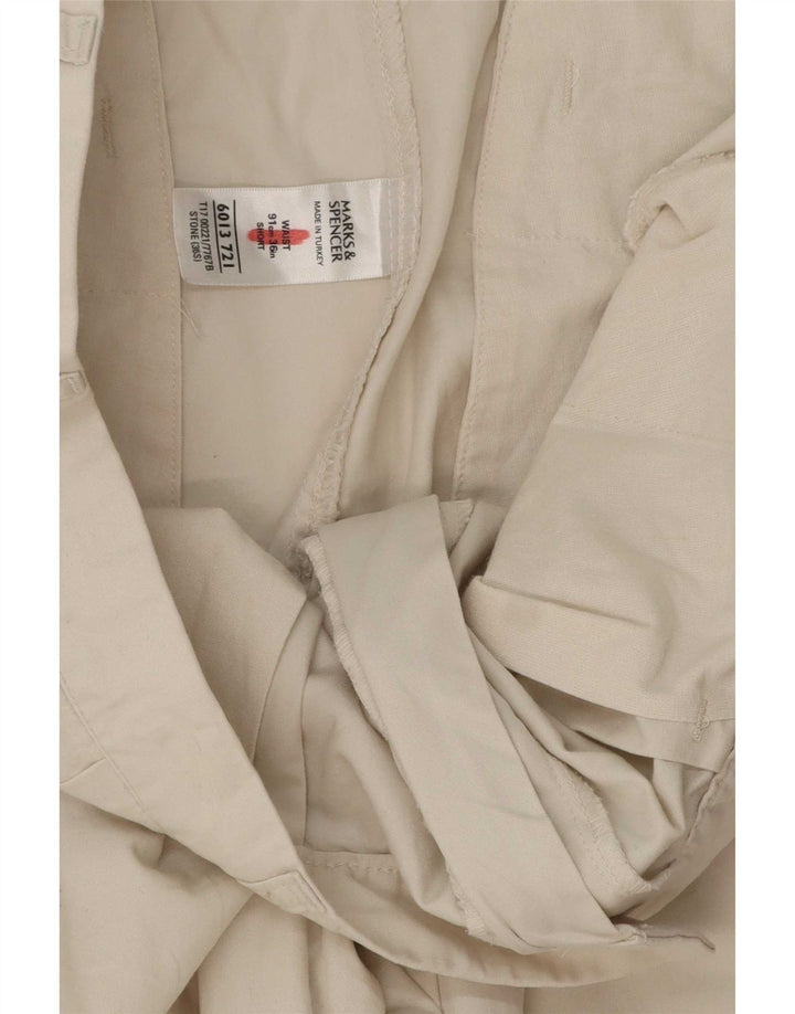 Marks & Spencer Ανδρικό σορτς Chino με καρφίτσα σε μπλε Harbour W36 μεγάλο μπεζ