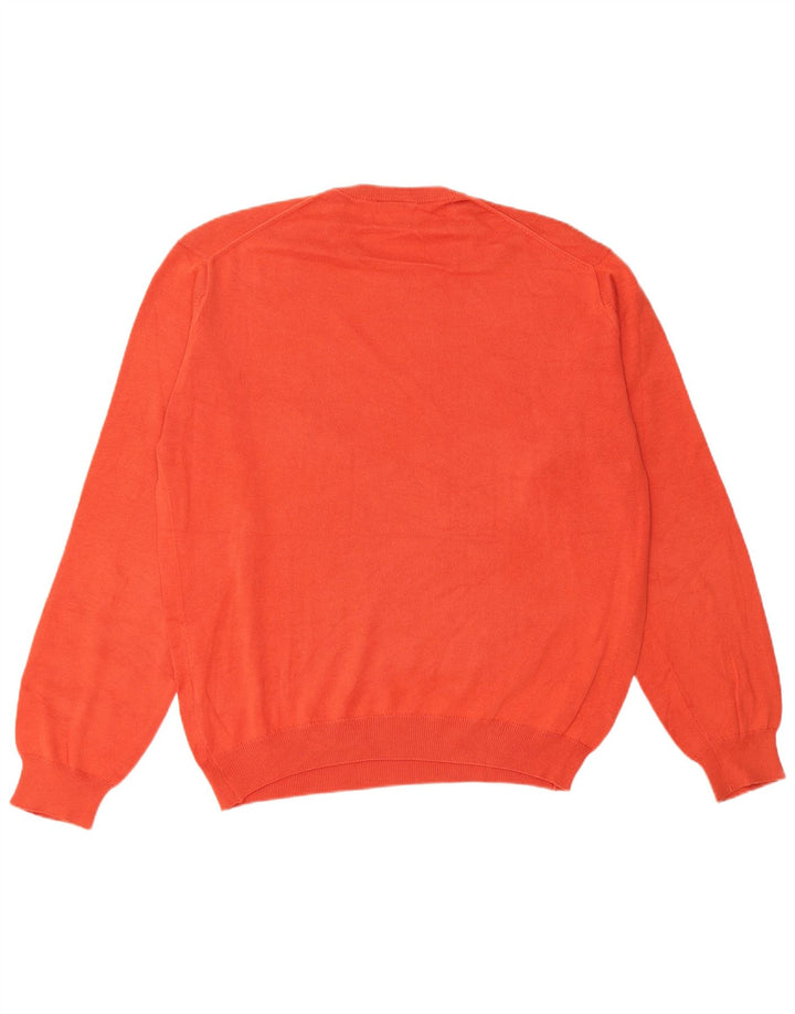 Ανδρικό πουλόβερ Lacoste Crew Neck, Μέγεθος 4, Βαμβακερό μεσαίο πορτοκαλί