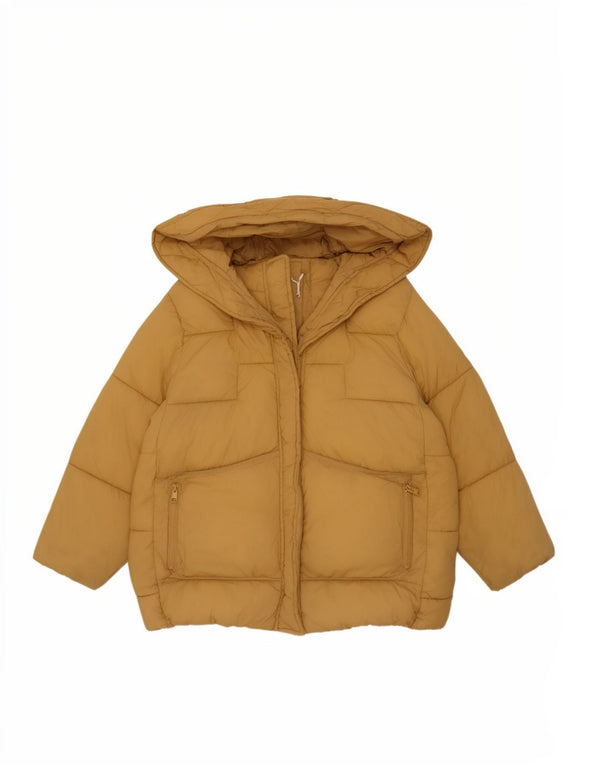 Zara Girls Hooded Jacket 11-12 Years Yellow Polyamide