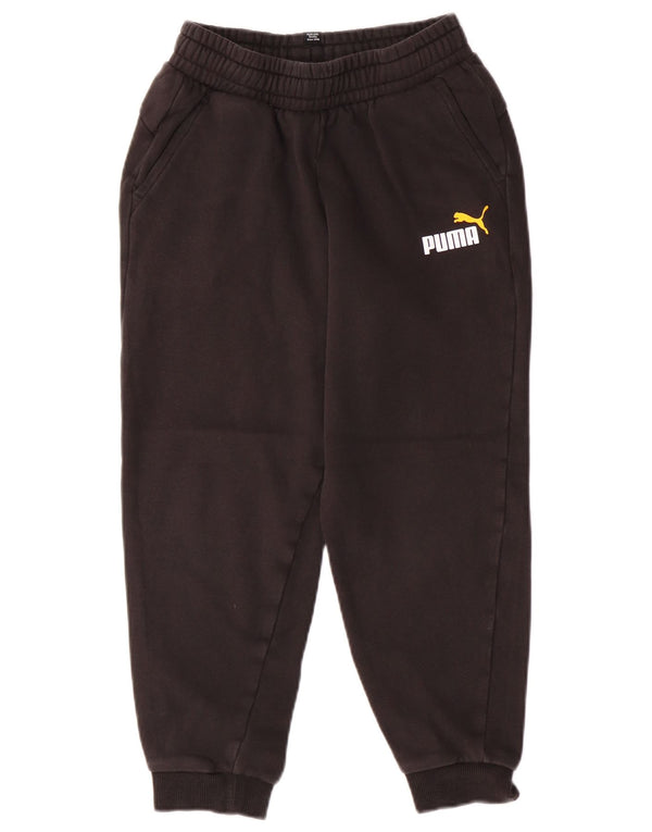 Puma Boys αθλητική φόρμα παντελόνι Joggers 11-12 ετών Μαύρο βαμβακερό