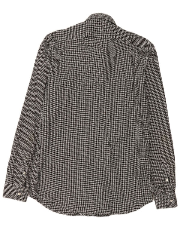 Ανδρικό πουκάμισο Reiss Slim Fit Medium Μαύρο Chevron Βαμβακερό