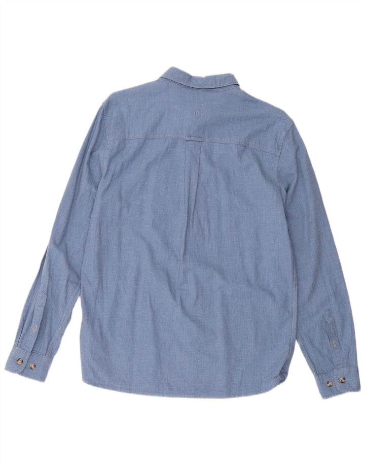 FAT FACE Ανδρικό πουκάμισο κανονικής εφαρμογής, μικρό μπλε βαμβακερό