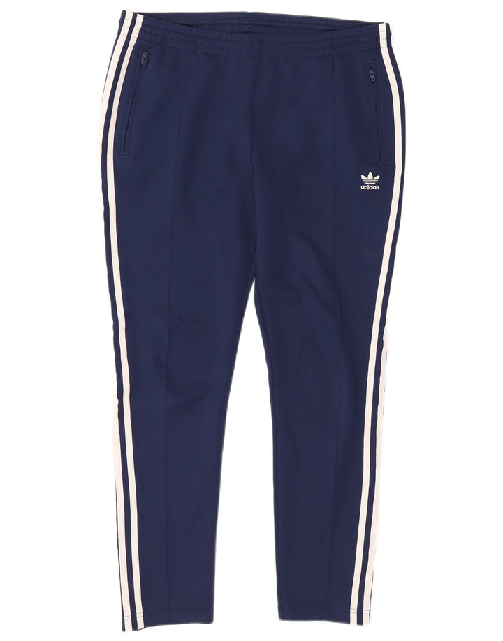 Γυναικεία αθλητική φόρμα Adidas Παντελόνι UK 14 Large Navy Blue Polyester