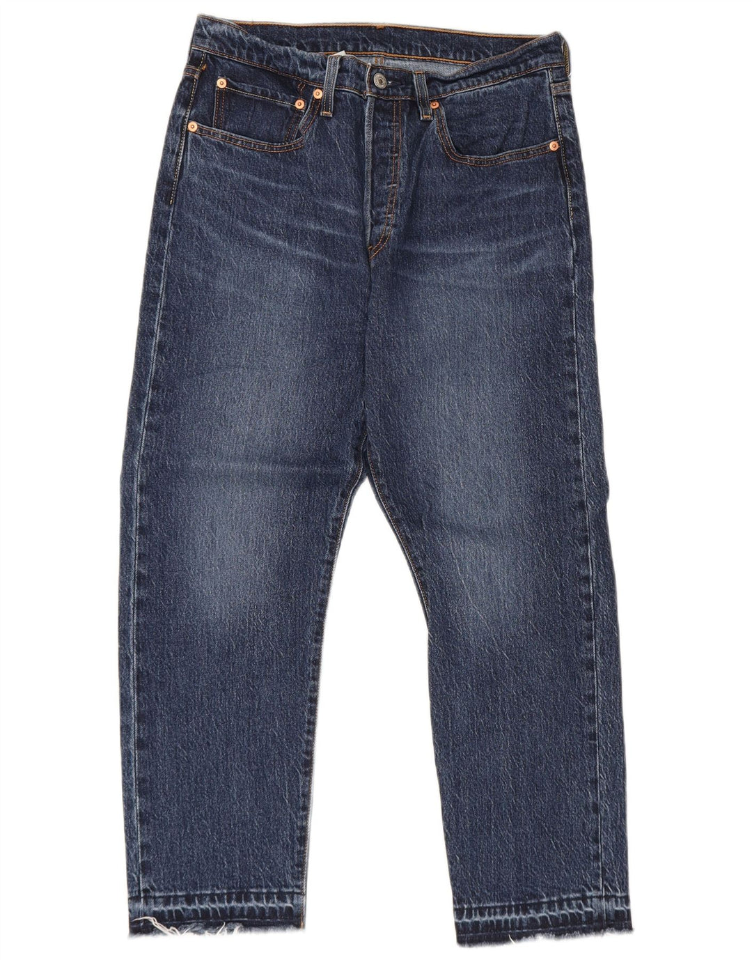 Levi's Mens 501 Cropped Jeans W30 L26 Blue Cotton