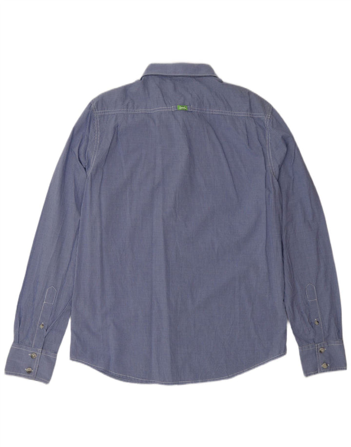 Ανδρικό πουκάμισο SUPERDRY XL Blue Gingham Cotton