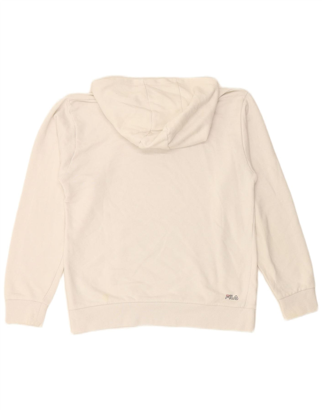 FILA Boys Graphic Hoodie Jumper 15-16 ετών Λευκό βαμβακερό