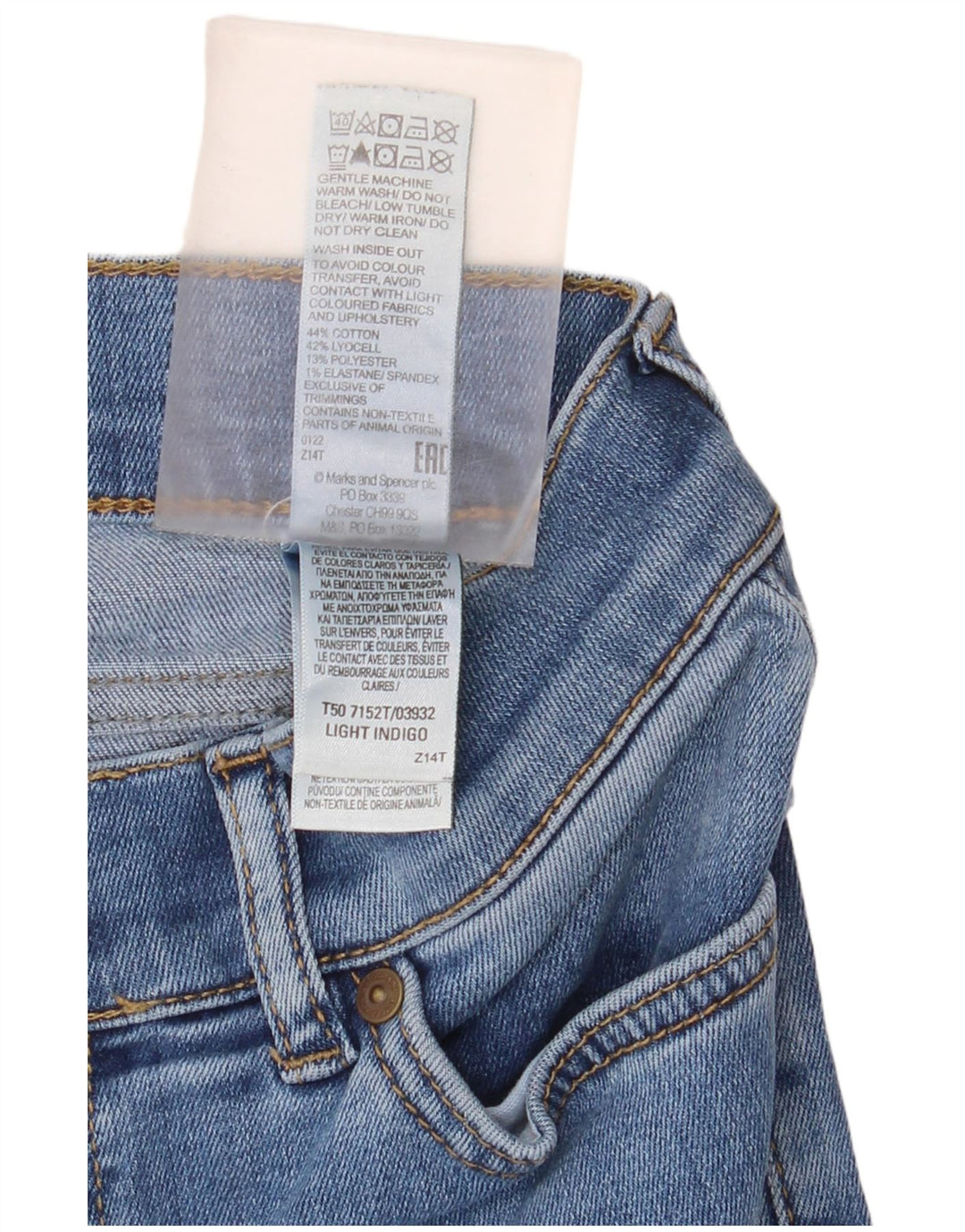Marks & Spencer Γυναικείο Αυτόγραφο Flared Jeans UK 10 Small W26 L30 Blue