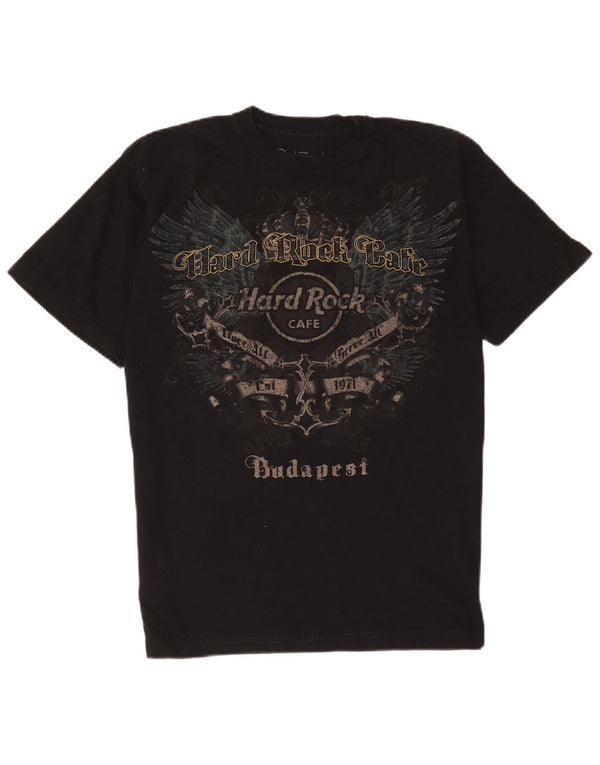 Hard Rock Cafe Ανδρικό T-Shirt γραφικό Budapest Top Μεσαίο μαύρο βαμβακερό