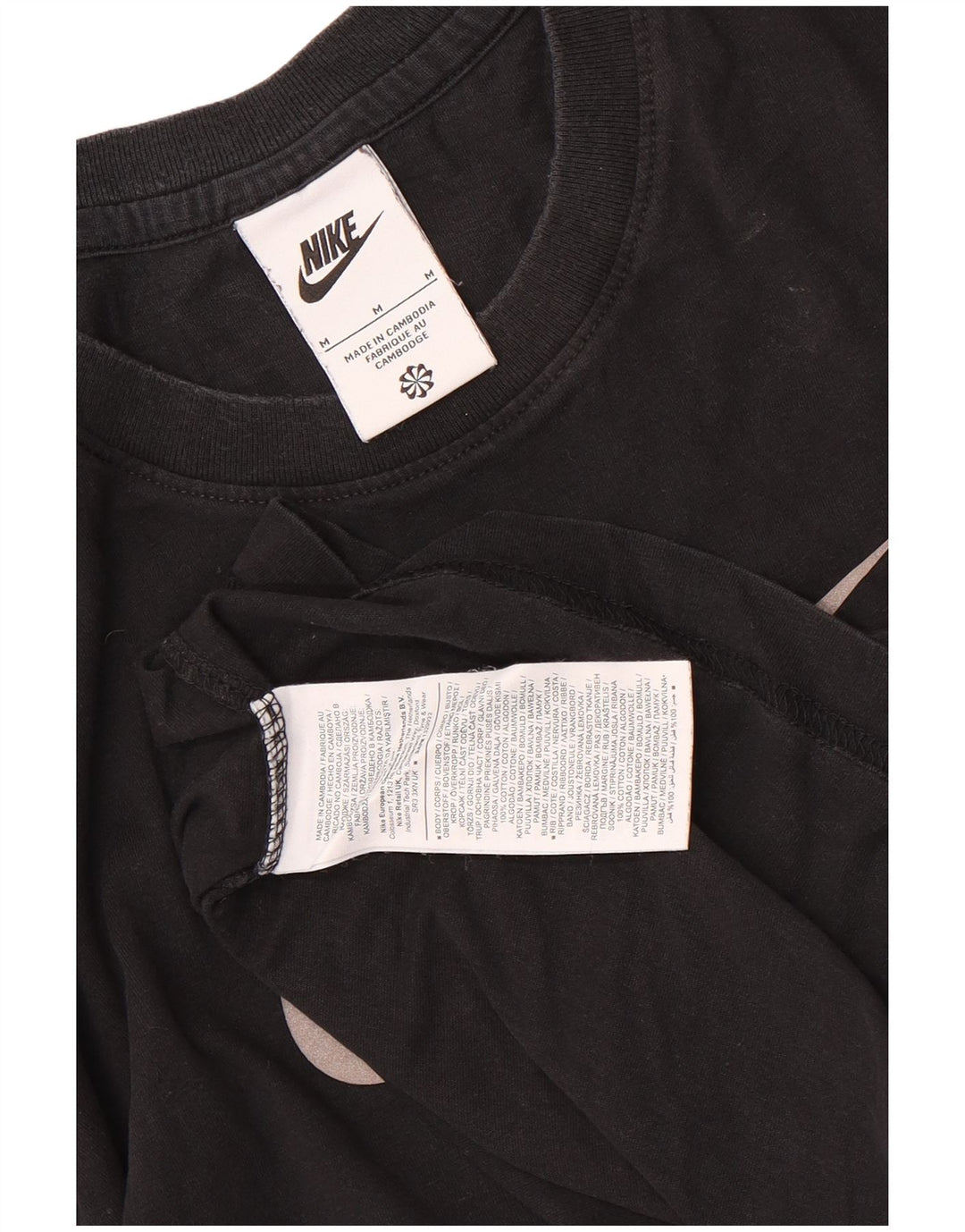 Ανδρικό γραφικό μπλουζάκι Nike, μεσαίο μαύρο χρώμα, βαμβακερό