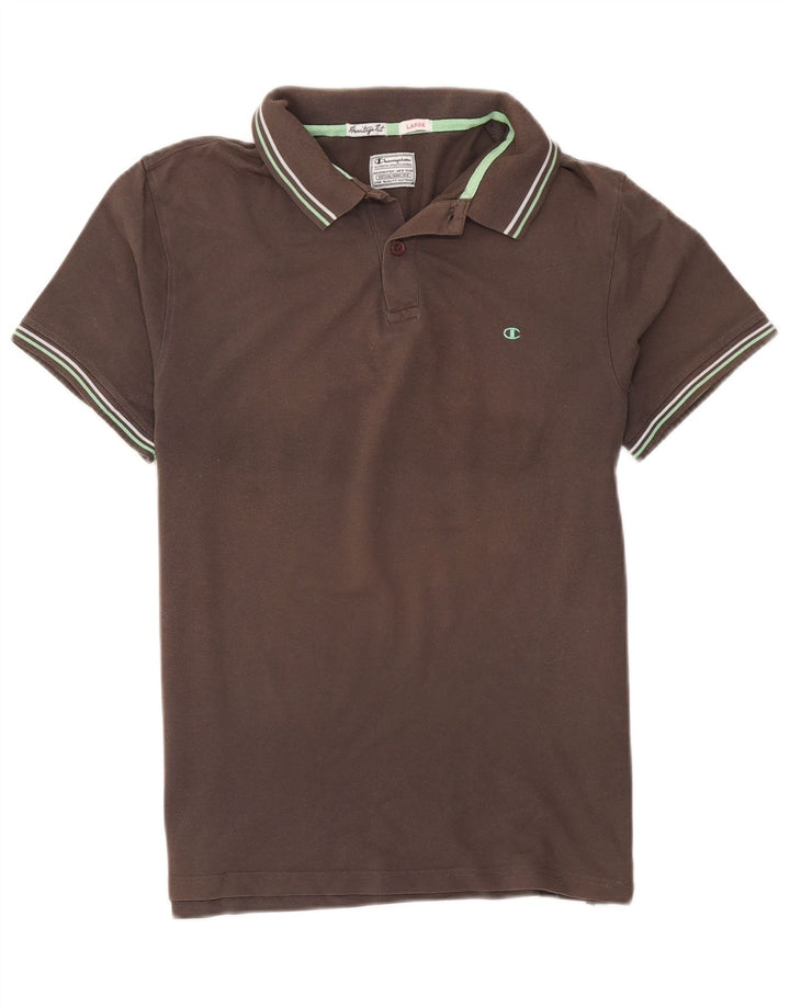 Champion Mens Heritage Fit Polo πουκάμισο μεγάλο γκρι