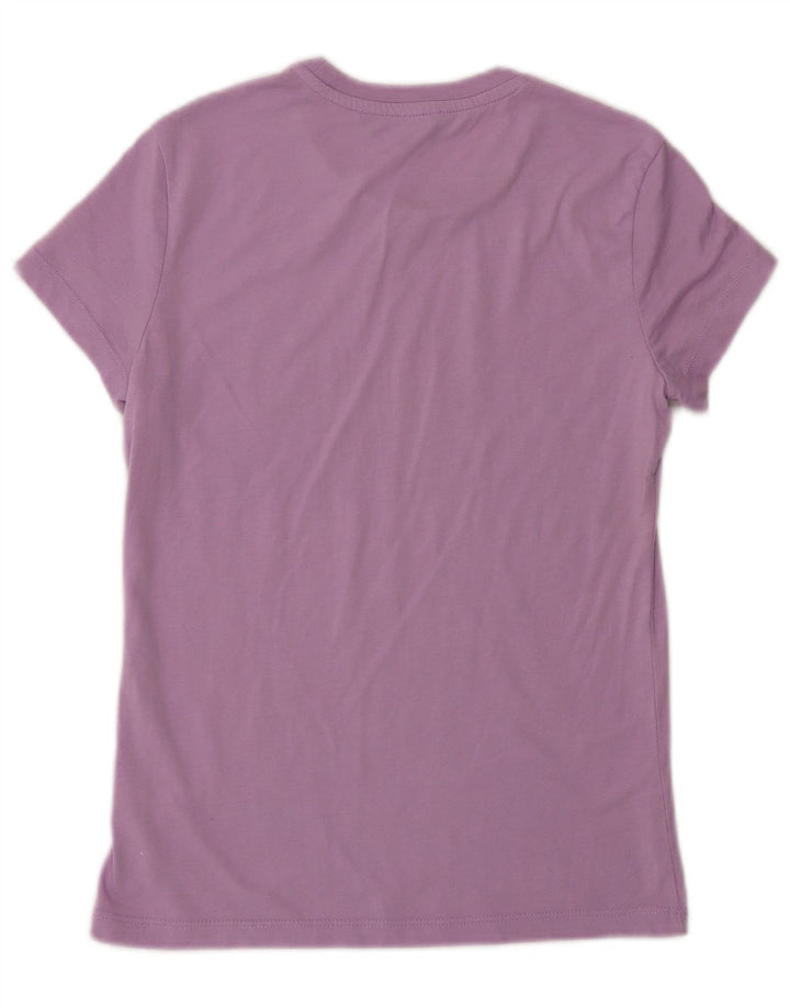 Γυναικείο γραφικό μπλουζάκι Trussardi Top UK 12 μεσαίο μωβ πολυεστέρας