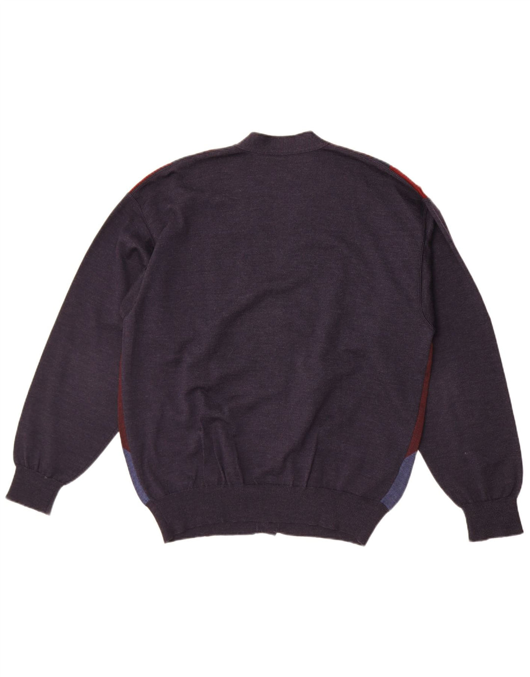 Ανδρικό πουλόβερ vintage ζακέτα IT 54 XL Navy Blue Colorblock μαλλί