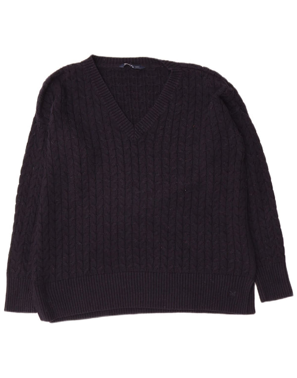 Crew Clothing Γυναικεία πουλόβερ με λαιμόκοψη σε μεγάλο μέγεθος UK 16 Large Navy Blue