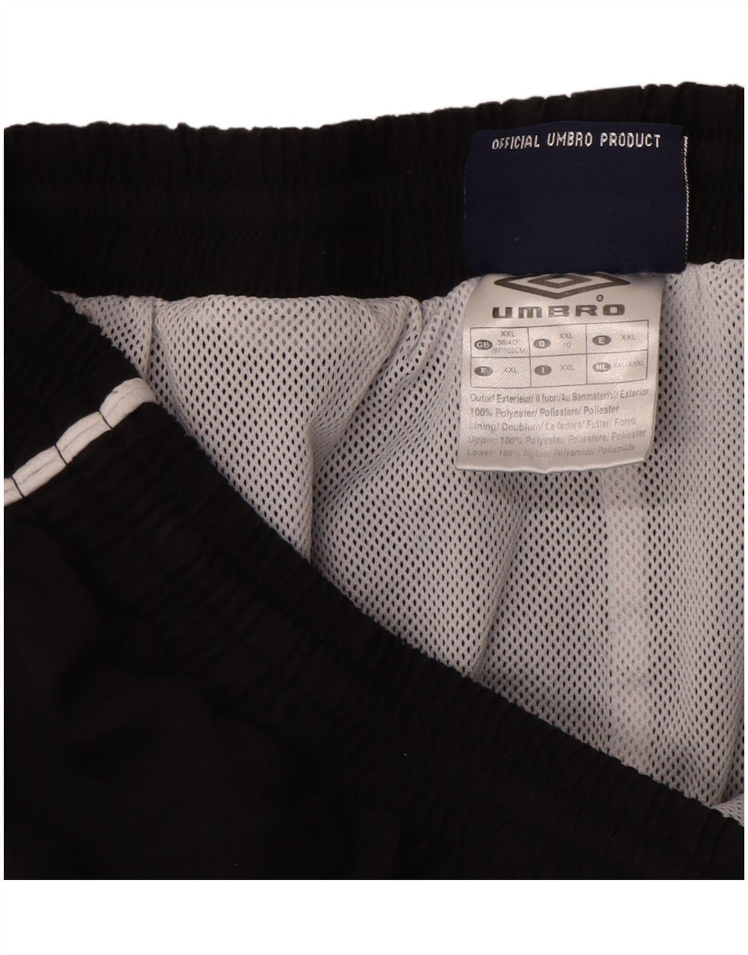 Ανδρικό αθλητικό σορτς βερμούδα UMBRO 2XL μαύρο πολυεστέρα