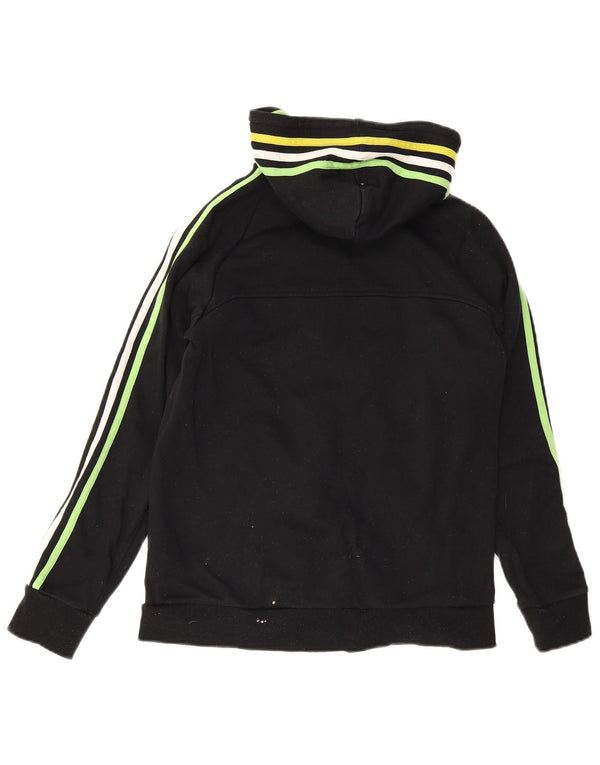 Adidas Boys Zip Hoodie πουλόβερ 13-14 ετών μαύρο βαμβακερό