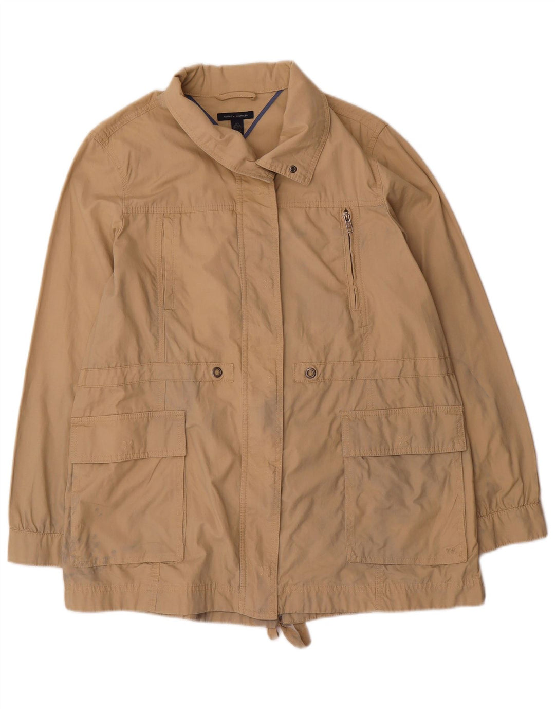 Tommy Hilfiger Γυναικείο Utility Jacket UK 16 Large Beige Cotton