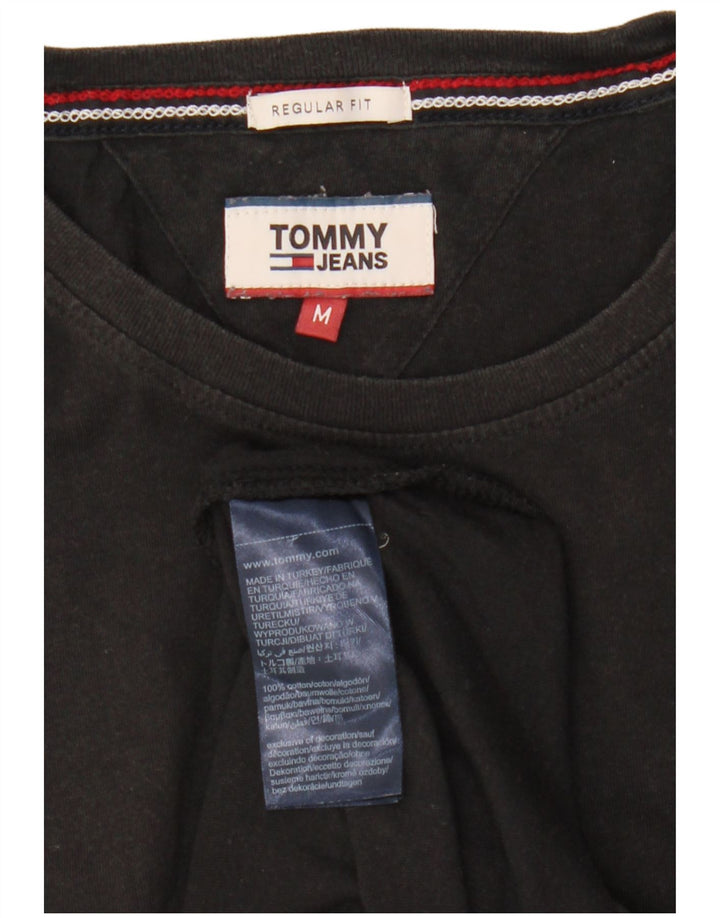Tommy Hilfiger Ανδρικό T-Shirt με κανονική εφαρμογή Τοπ μεσαίο μαύρο βαμβακερό