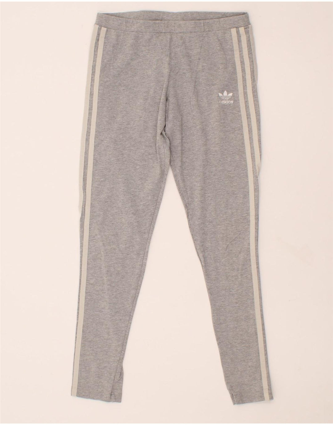 ADIDAS Womens Leggings UK 12 Medium  Grey Cotton Vintage Adidas and Second-Hand Adidas from Messina Hembry 