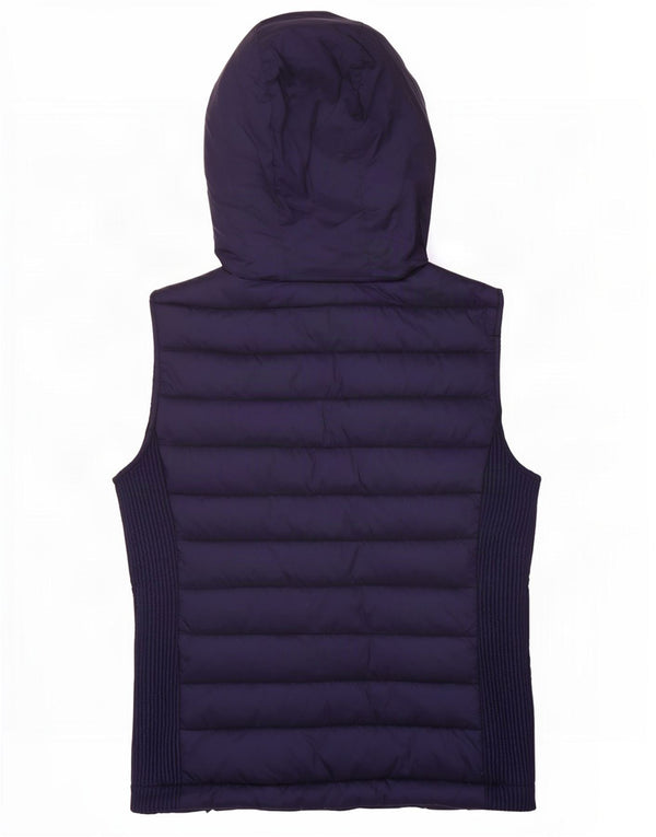 Superdry γυναικεία κουκούλα με επένδυση Gilet UK 6 XS Navy Blue Nylon