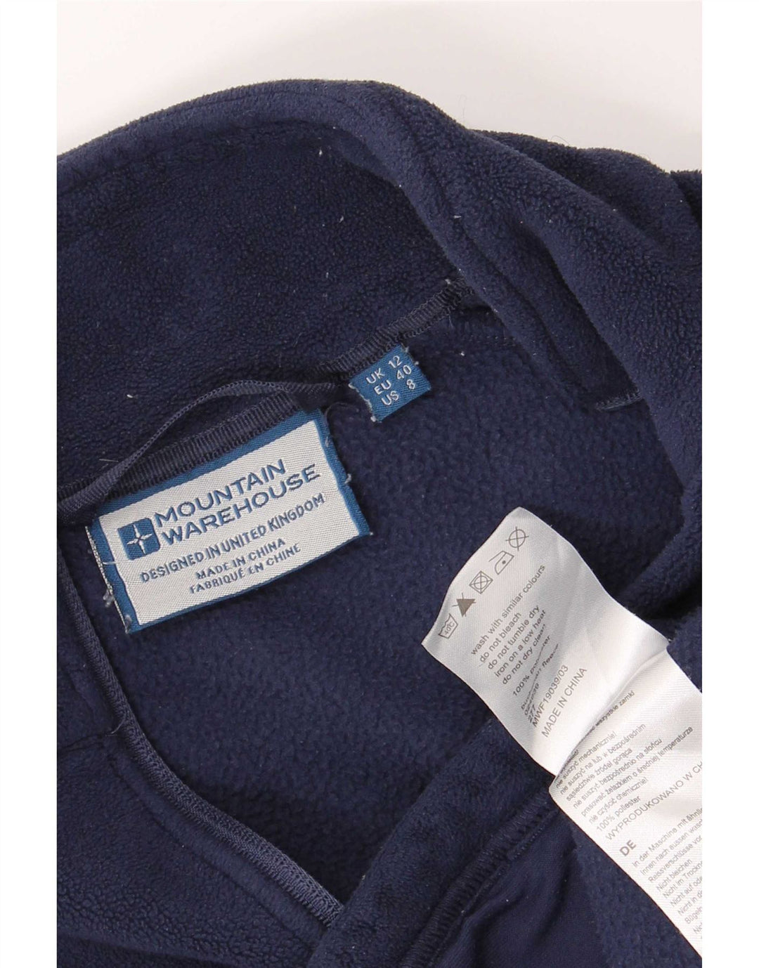 Mountain Warehouse Γυναικείο Fleece Jacket UK 12 Medium Navy Blue Polyester