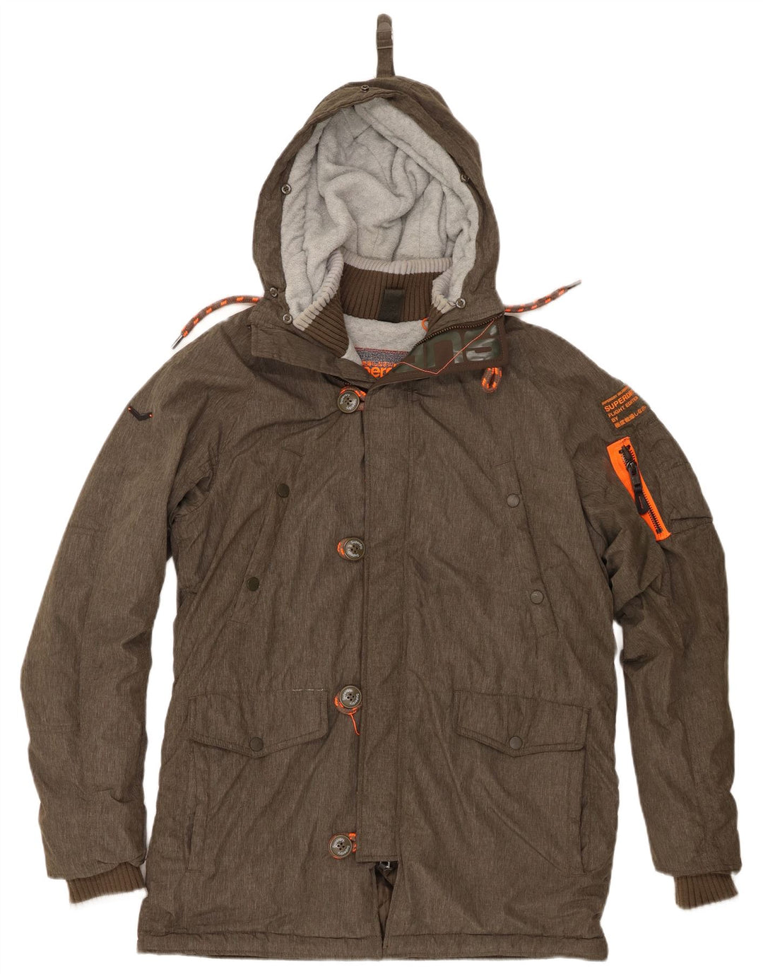 Ανδρικό μπουφάν Parka με κουκούλα Superdry UK 42 XL Khaki Polyester