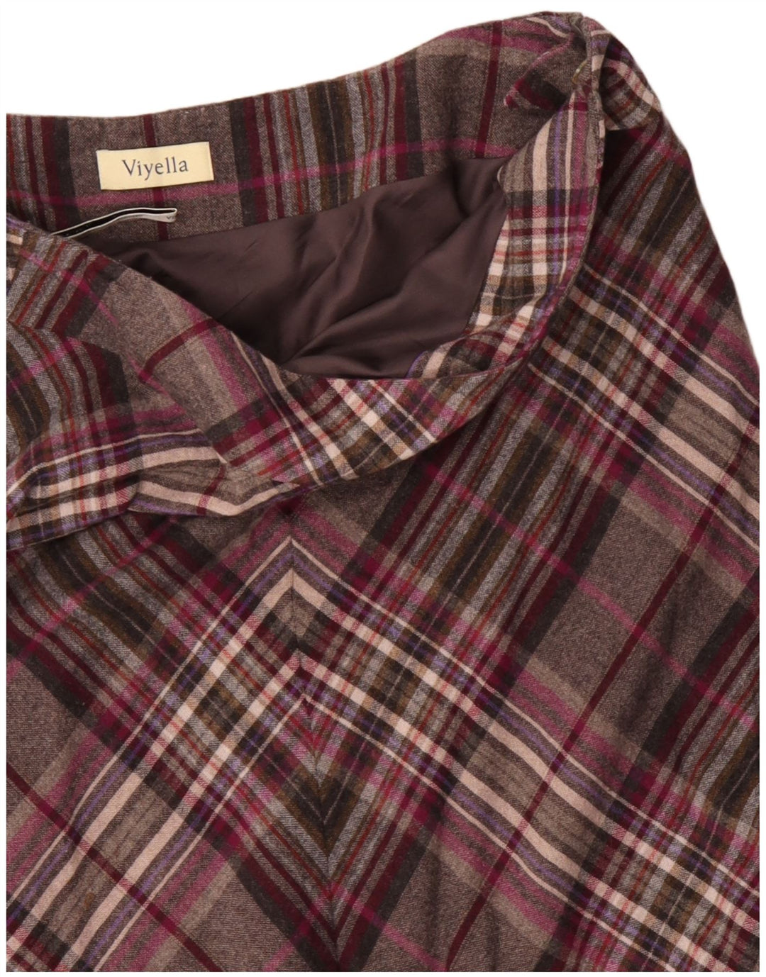 VIYELLA Γυναικεία φούστα Α-γραμμής UK 16 Μεγάλη W36 Γκρι μαλλί