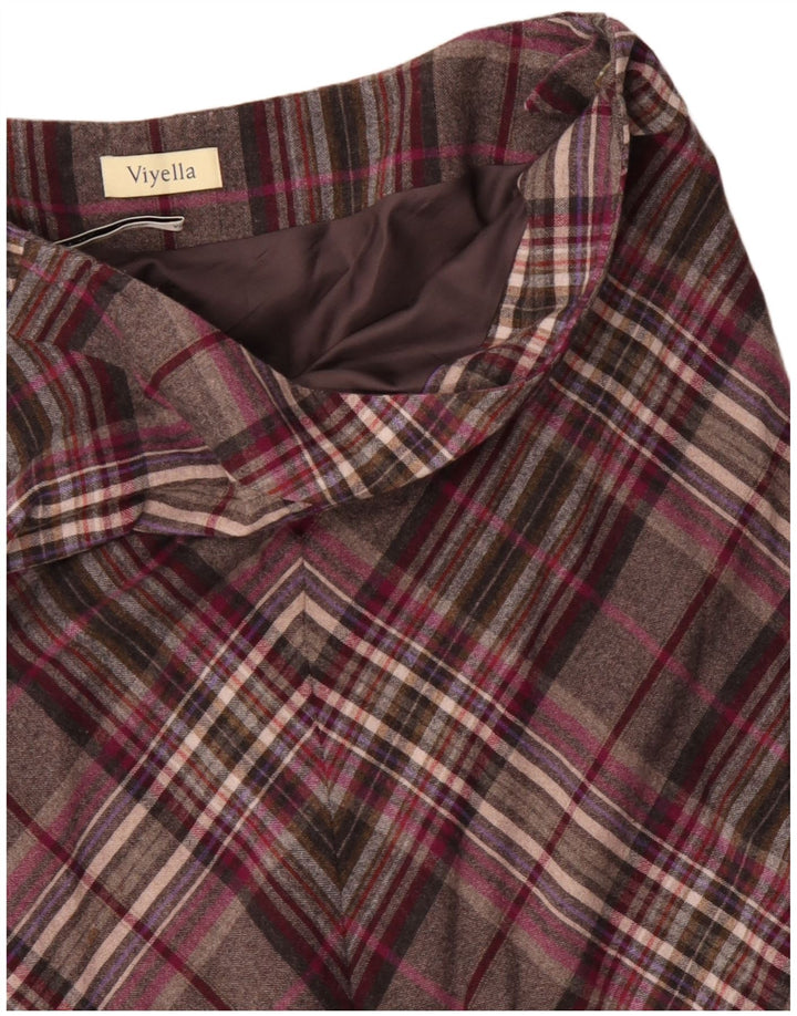 VIYELLA Γυναικεία φούστα Α-γραμμής UK 16 Μεγάλη W36 Γκρι μαλλί