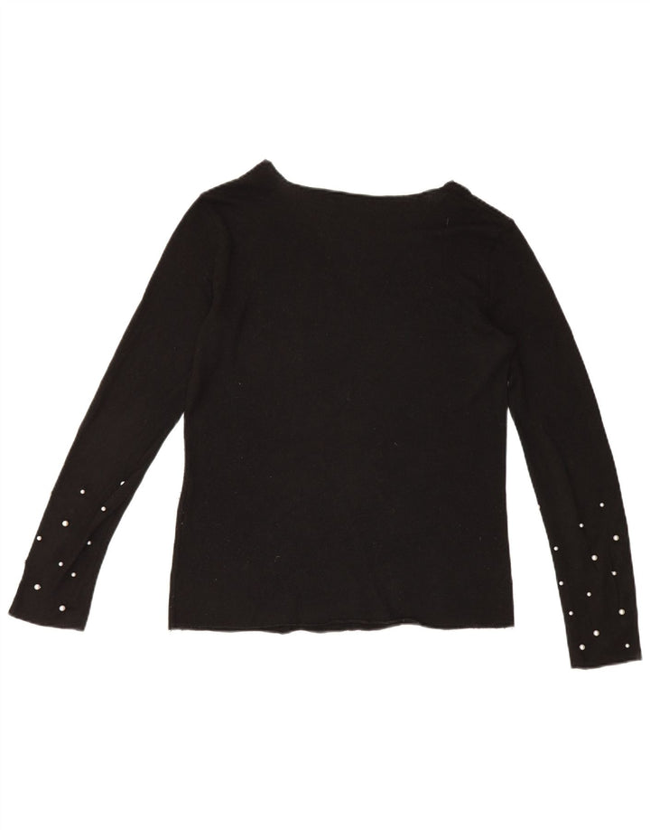 Zara Γυναικείο τοπ Μακρύ μακρυμάνικο UK 14 Medium Black