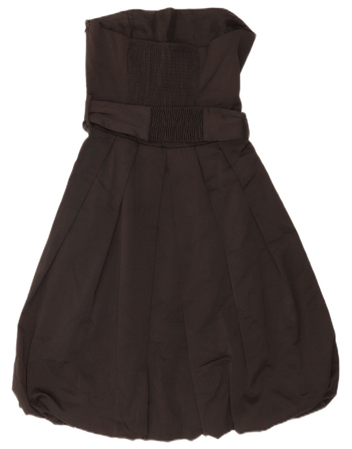 Zara Γυναικείο φόρεμα φούσκα στράπλες UK 10 Small Black Polyester