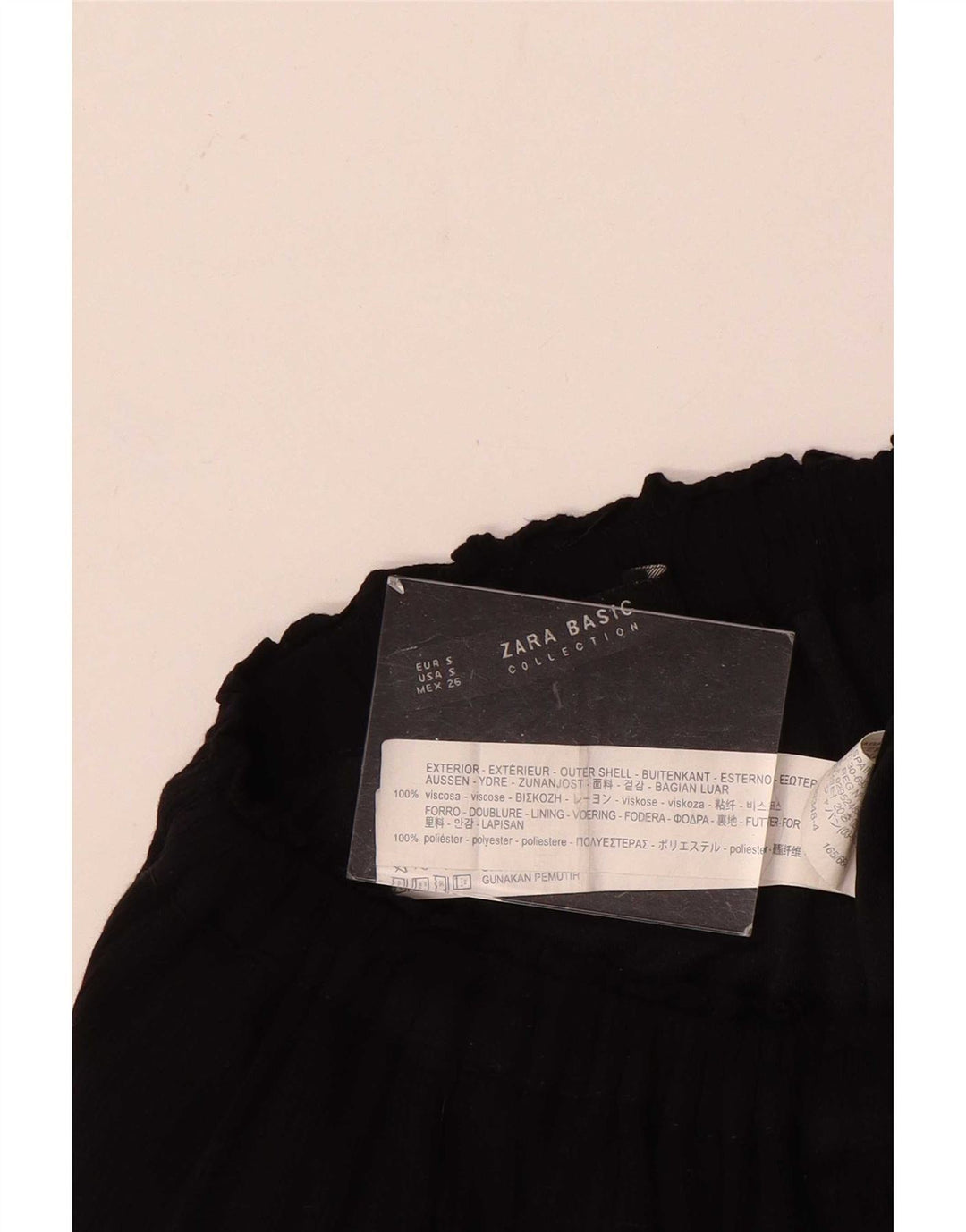 Zara Γυναικεία Maxi Tiered Φούστα Small W26 Black Viscose