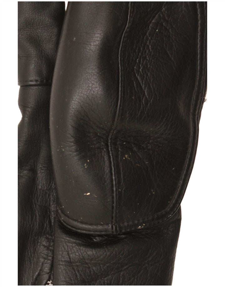 Vintage Ανδρικό Δερμάτινο Ποδηλατικό Παντελόνι W34 L30 Μαύρο Colourblock