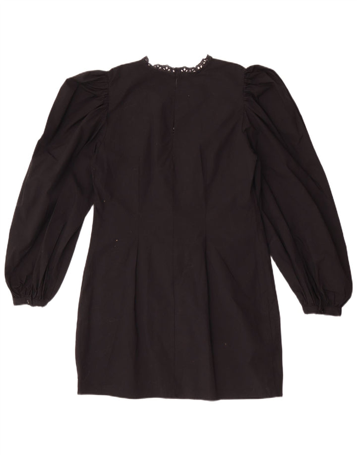 Zara Γυναικείο μακρυμάνικο φόρεμα Shift UK 14 Large Μαύρο