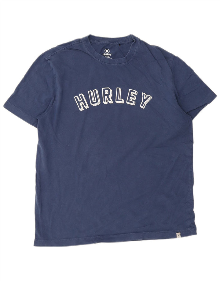 Ανδρικό γραφικό μπλουζάκι Hurley Top από μεσαίο ναυτικό μπλε βαμβακερό