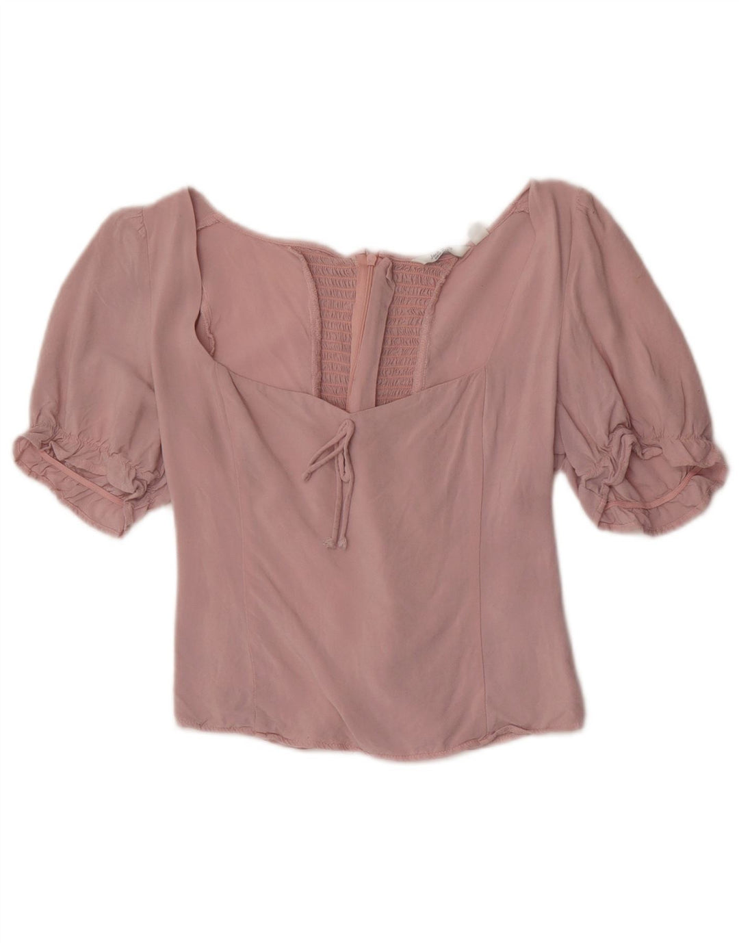 Jack Wills Γυναικεία Crop Μπλούζα Τοπ UK 12 Medium Pink Viscose