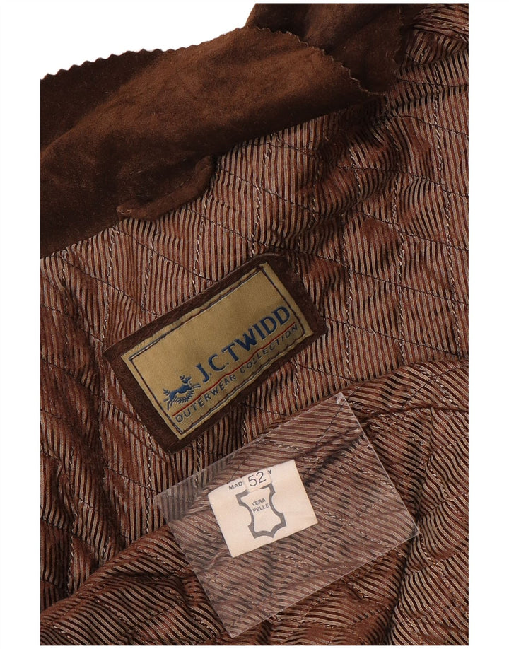 J. C. Twidd Ανδρικό Suede Jacket IT 52 XL Καφέ Δερμάτινο
