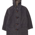 Stefanel Ανδρικό παλτό Duffle με κουκούλα UK 38 Medium Blue Wool