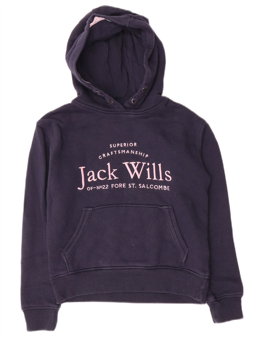 JACK WILLS Γραφικό μπλουζάκι με κουκούλα για κορίτσια 8-9 ετών, μπλε βαμβακερό
