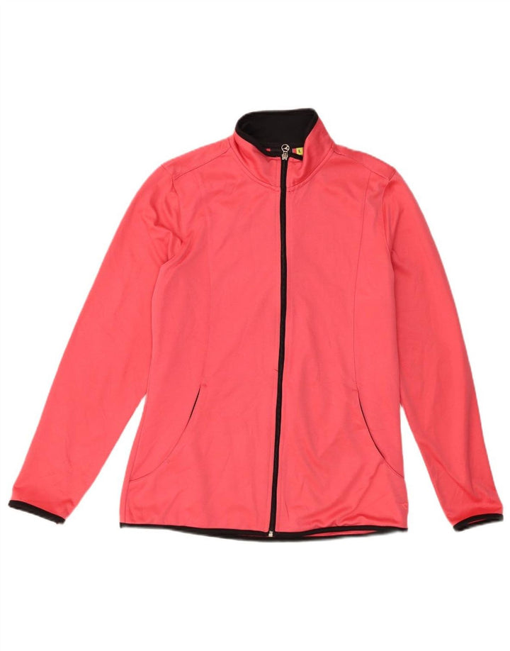 DIADORA Womens Tracksuit Top Jacket UK 16 Large Pink
